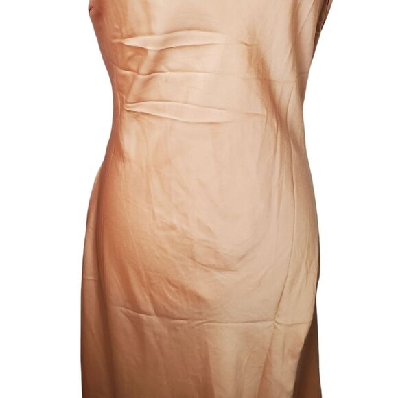 ASTR Gaia Nude Satin Slip Dress Size Medium - Picture 4 of 10